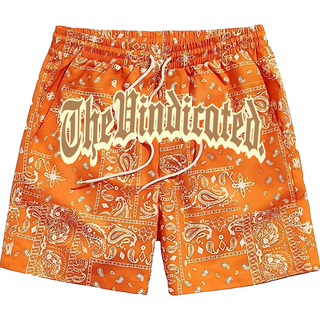 Summer Collection Orange Paisley Shorts